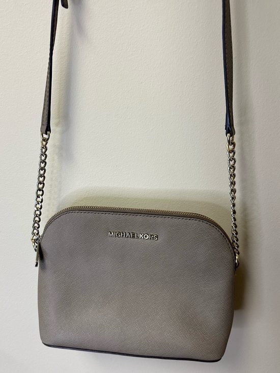 Michael Kors Handbags - Michael Kors Gray-Taupe Crossbody Bag with Chain Strap